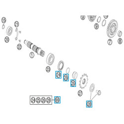 00050000940  Counter Shaft Rep. Kit KTM EXC-F 250/350 SX-F 250/350 '11-'15