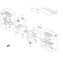 4355106G00  Λάστιχα Μαρσπιέ Οδηγού Suzuki DL-650/1000 V-Strom