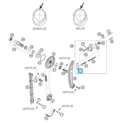58036005100  Tensioner Gasket KTM LC4-640