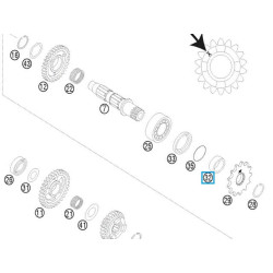 54833032011  Αποστάτης Γραναζιού Κίνησης KTM EXC-250/300 '04-'14