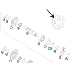 0770250020  O'ring Αξονα Γραναζιού KTM EXC-SX 125/200/250/300