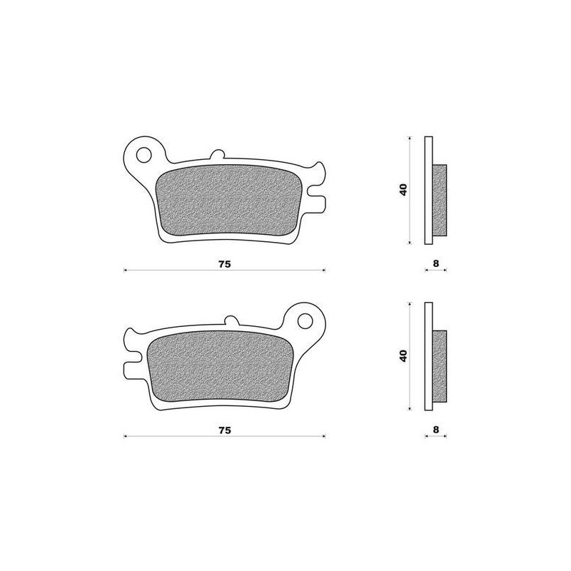 MA153  Rear Brake Pads Honda AX-1