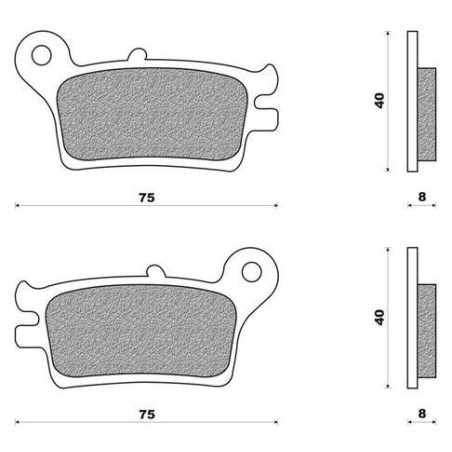 MA153  Rear Brake Pads Honda AX-1