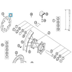 DW607  ARTRAX Δισκόπλακα Πίσω KTM EXC-SX LC4-640
