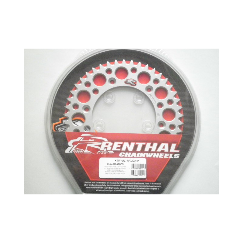 224U52038G RENTHAL Rear Sprocket Aluminium 38t. KTM Duke 640