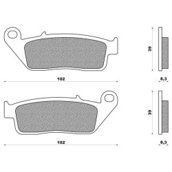 627HF  SBS Front Brake Pads Honda CB400 CBF600 