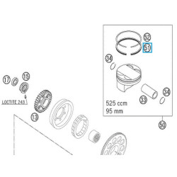 58030631000  Ελατήριο Πιστονιού (Λαδιού) KTM EXC-SX 520-525
