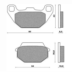 154HF  SBS Front Brake Pads SYM HD-125/200 