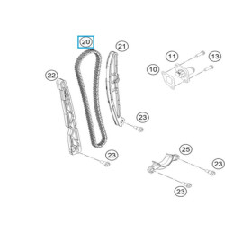 78636013000 Καδένα Εκκεντροφόρου 114T KTM EXC-500-530