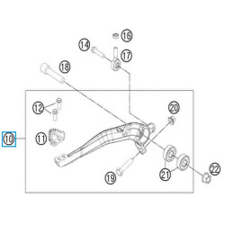 77313050044  Foot Brake Lever Cpl. KTM EXC-EXCF-SX-SXF