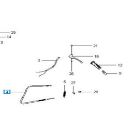 43450VS2000  Ντίζα Πίσω Φρένου SYM VS-125-150 '06-'14