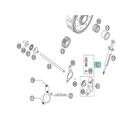 50332062000  Βίδα-Ρακόρ Συμπλέκτη Κάτω KTM LC4-640 LC8-950-990