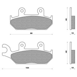 AX35-172  ARTRAX Τακάκια Εμπρός Yamaha XT-600 '92-'03