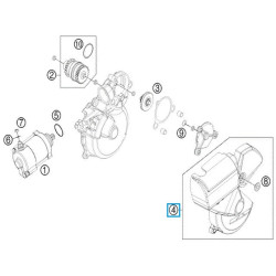 55140040144  Starter Drive Cover KTM EXC-250 '11-'14 EXC-300 '11-'15