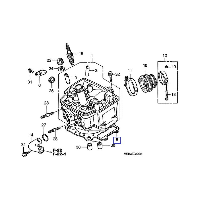 12251MEY671  Cylinder Head Gasket Honda CRF-450R '07-'08