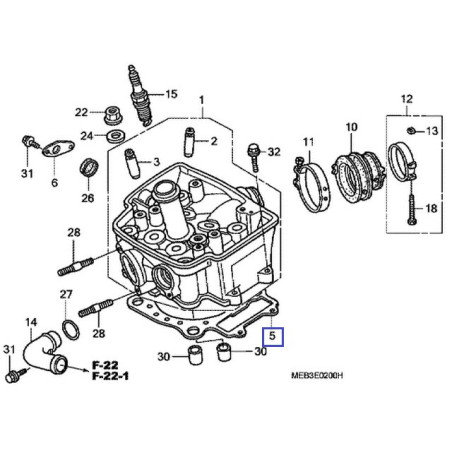 12251MEY671  Cylinder Head Gasket Honda CRF-450R '07-'08