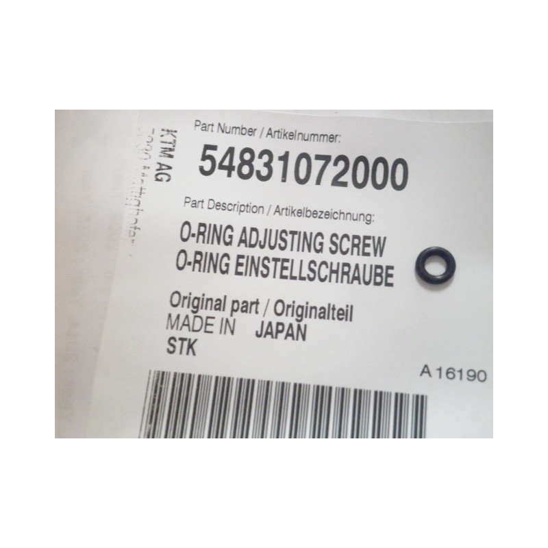 54831072000  O'ring Adjusting Screw KTM EXC '04-'16 SX '04-'16