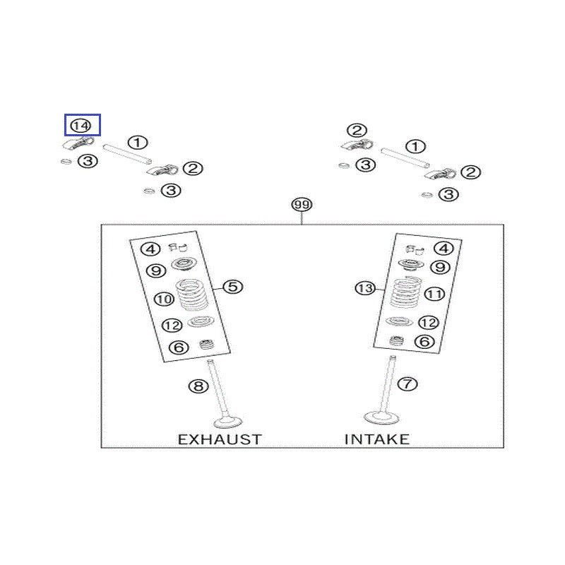 77736060000  Κοκοράκι KTM EXC-F 250 '14-'16 SX-F 250 '13-'15