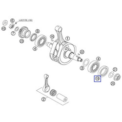 0760304240  Τσιμούχα Στροφάλου Αριστερή KTM EXC-F 250 '06-'11