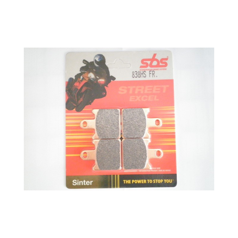 838HS  SBS Front Brake Pads Kawasaki ZZR-1400 '06-'16