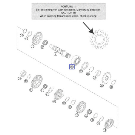 54833025000  Ball Bearing KTM EXC-250-300