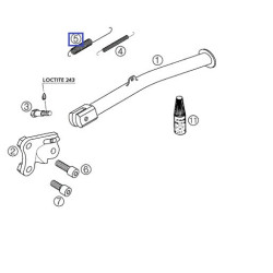 51003021000  Side Stand Spring KTM  LC4 640 '98-'04