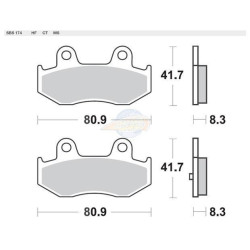 174HF  SBS Rear Brake Pads Suzuki AN-400 Burgman '01-'06