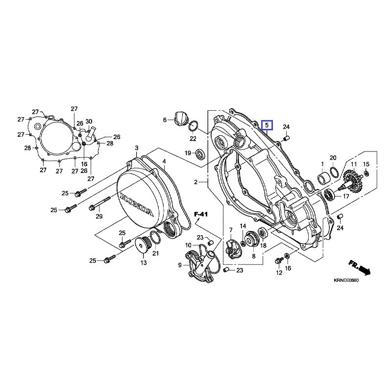 11394KRNA40  Clutch Cover Gasket Honda CRF-250R '10-'17 