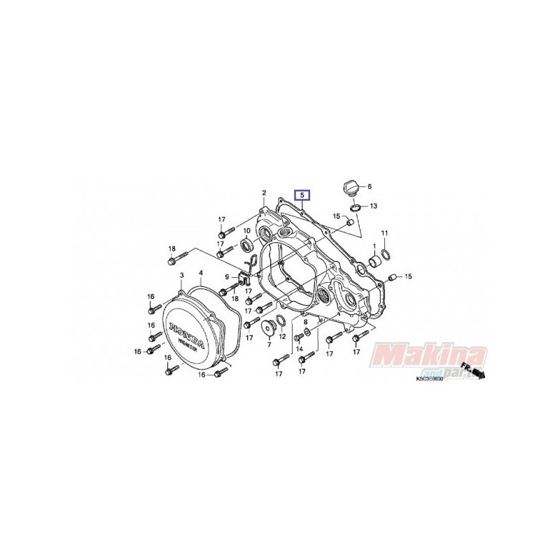 S410210008094  Athena Φλάντζα Καπακιού Συμπλέκτη Honda CRF-250R '04-'09 CRF-250X '04-'13