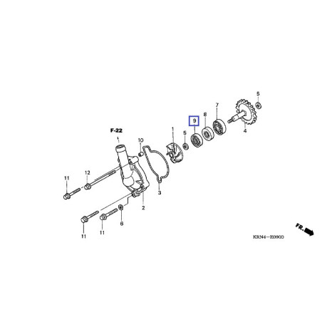 91211KSE671  Water Pump Seal Honda CRF-150-250R-250X