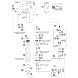 R12015  Repair Kit 5018 PDS KTM EXC EXC-F '08-'16