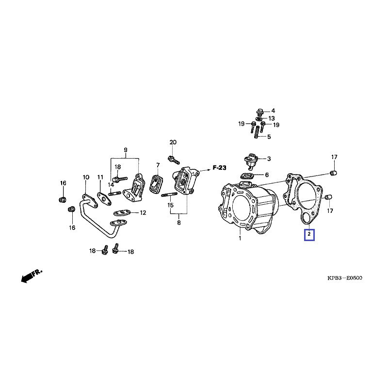 12191KAB020  Φλάντζα Βάσεως Κυλίνδρου Honda FES-250 Foresight