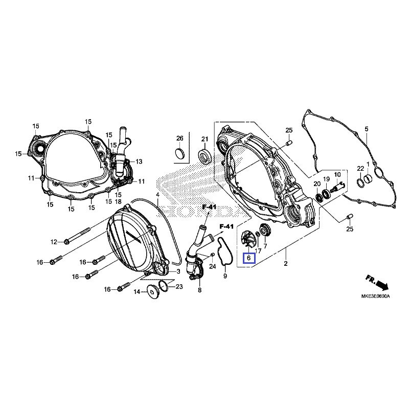 19215MEN580  Φτερωτή Αντλίας Νερού Honda CRF-450R '06-'17