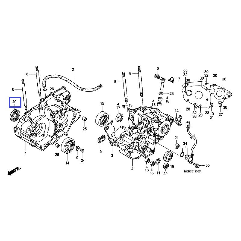 91202MEB671  Τσιμούχα Στροφάλου Δεξιά Honda CRF-250-450 '02-'05