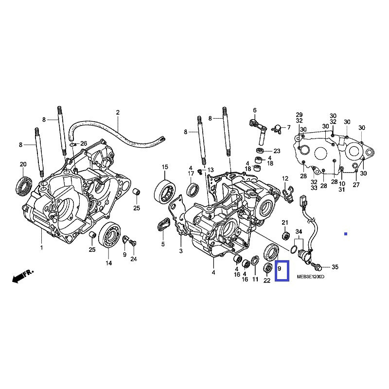 91201MEB671  Τσιμούχα Στροφάλου Αριστερή Honda CRF-250-450 '02-'17