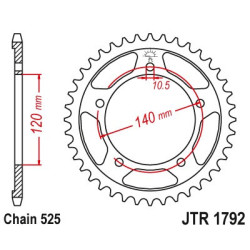 JTR1792.47  JT Rear Sprocket Suzuki DL-650 V-Strom