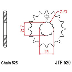 JTF520.16  JT Front Sprocket Kawasaki ZR-7 '99-'04 ZX-7R '96-'03