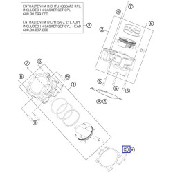 60030035000  Cylinder Base Gasket Front KTM LC8-950-990