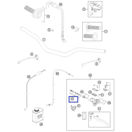 77302032000  Σετ Επισκευής Τρόμπας Συμπλέκτη 10,5mm KTM SX-F 450 '09-'11