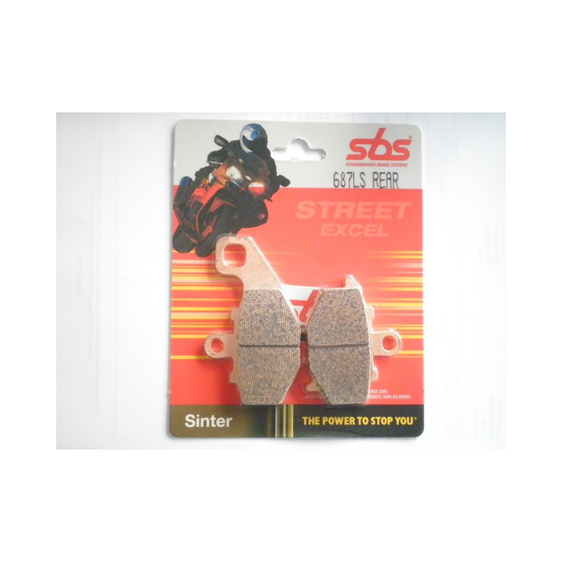687LS   SBS Rear Brake Pads Kawasaki ZX6R Z-1000 '03-'05