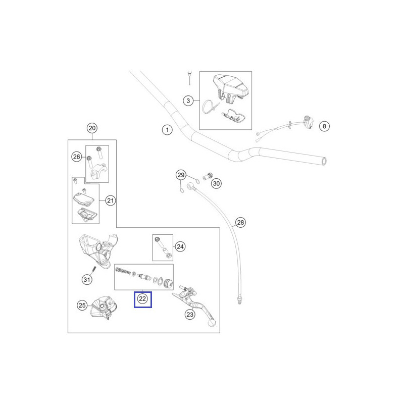 72002032000  Σετ Επισκευής Τρόμπας Συμπλέκτη 10mm KTM SX-85 '14-'17