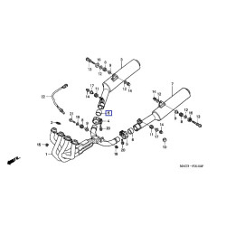 18391ML0003  Packing Muffler Honda CBR-1100XX Blackbird