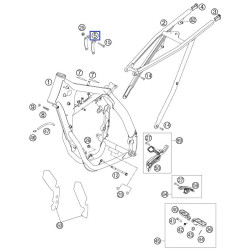 77303013000  Engine Brace KTM SX-F 450 '07-'08