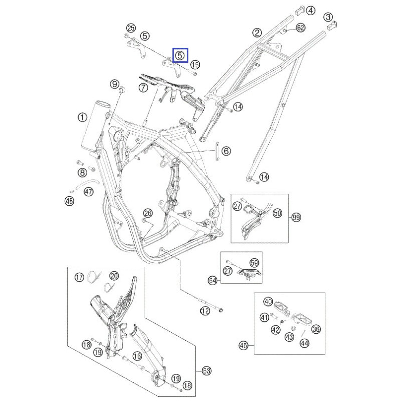 77303513000  Engine Brace KTM SX-F 450 '11-'12