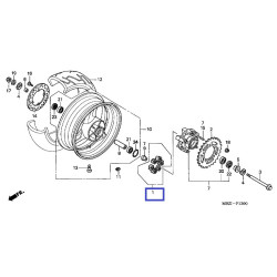 06410MALG00  Σινεμπλόκ Σετ Πίσω Τροχού Honda CB-600/900 Hornet