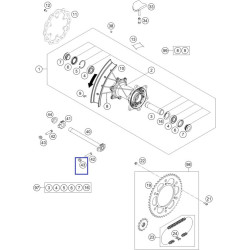 58414030000  Παξιμάδι Ρεγουλατόρου Αλυσίδας KTM  M10X1.25