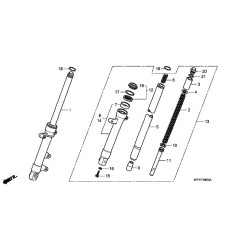 51490GAA305  Fork Oil Seal Set Honda CBF-125 '05-'10 CBR-125 '04-'08