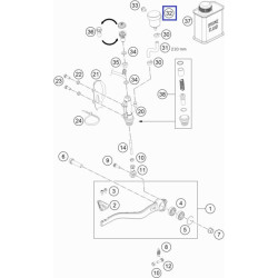 54513030044  Δοχείο Υγρών Πίσω Φρένου KTM Duke 640-690