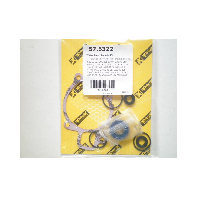 57-6322  PROX Water Pump Rebuilt Kit KTM EXC-250-400-450-520-525 '02-'07