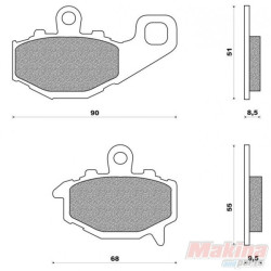 687HF  SBS Rear Brake Pads Kawasaki KLE-650 Versys '07-'14